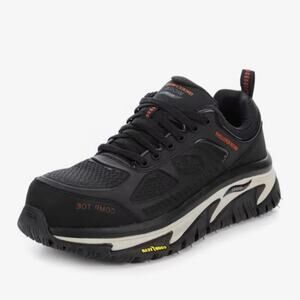 SKECHERS Men’s Road Walker Raylan Work Shoes Size 11 Black Comp Toe NWB